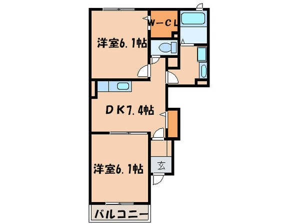 プラシ－ドの物件間取画像